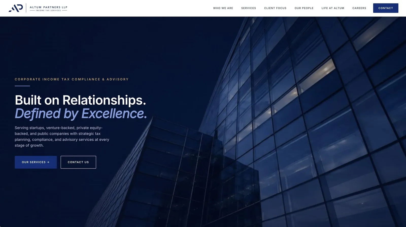 Tax advisory firm site