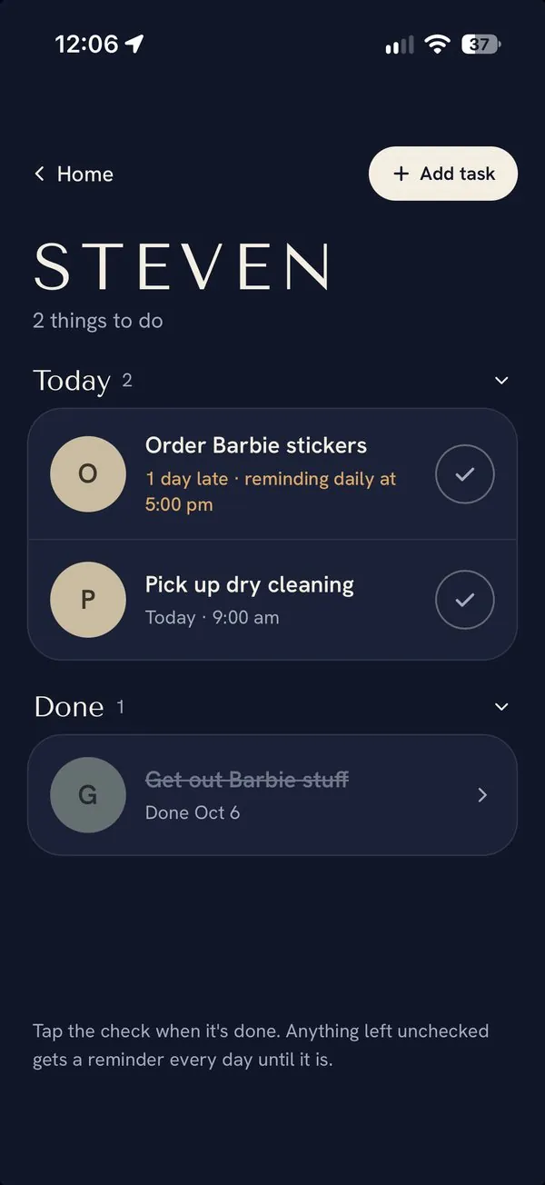 Home chore share app